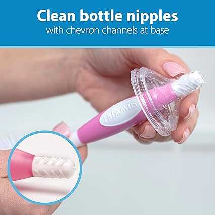 2-in-1 Baby Feeder Cleaning Brush Set – Soft Bristle Bottle & Nipple Cleaner