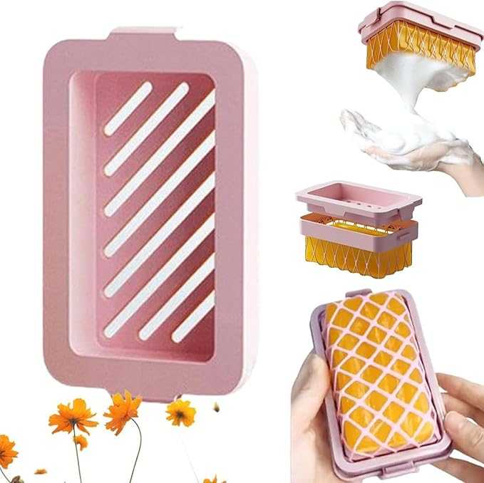 Elastic 2-in-1 Mesh Soap Dish – Fast Foaming & Quick-Dry Soap Saver
