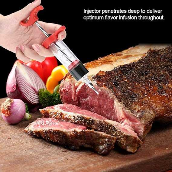 Stainless Steel Meat Injector – BBQ Marinade & Flavor Seasoning Needle