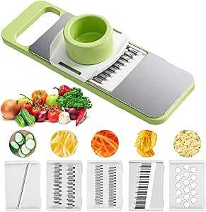 5 in 1 Multifunctional High-Quality Vegetable & Fruit Slicer Effortless Kitchen Gadget Manual Vegetable Slicer Cutter
