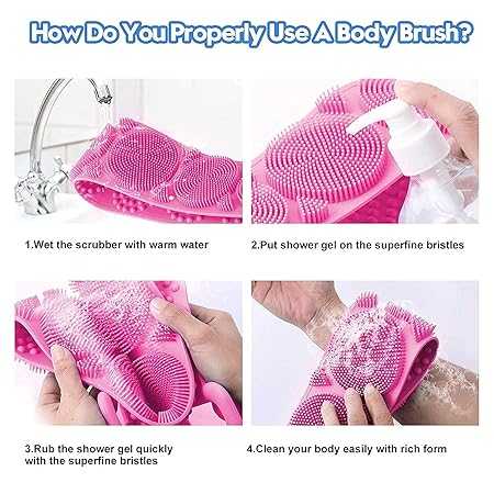 Bath Shower Silicone Body Brush Belt 