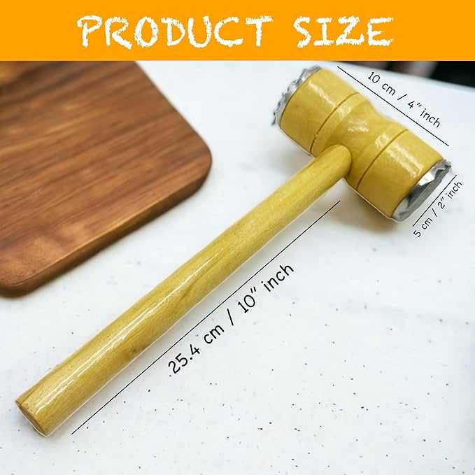 Wooden Meat Hammer – Double-Sided Professional Meat Tenderizer Mallet