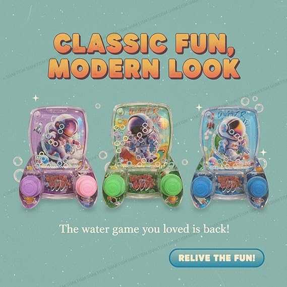 Water Double Hand Game – Classic Retro Aqua Ring Toss Toy