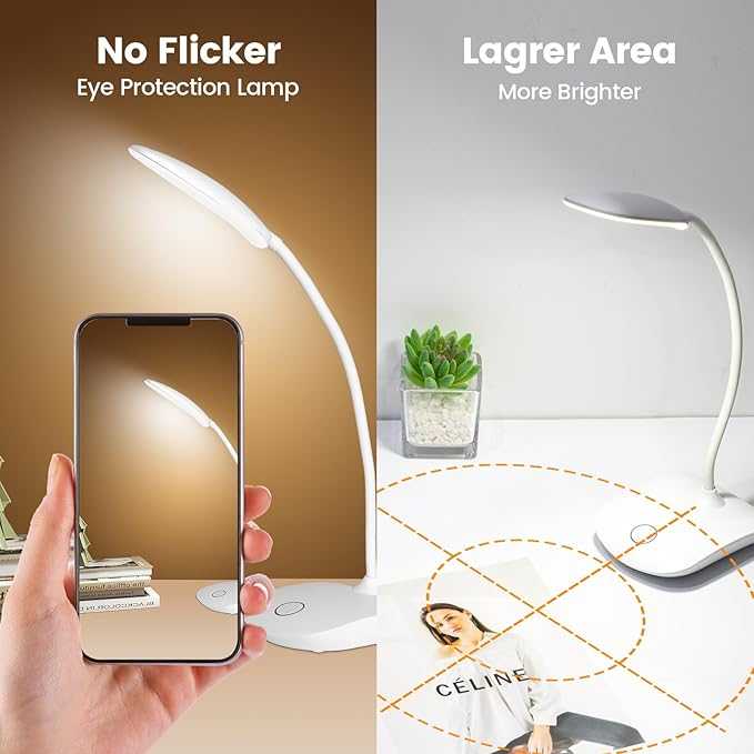 LED Desk Lamp with Touch Control – Eye Protection Study Table Light