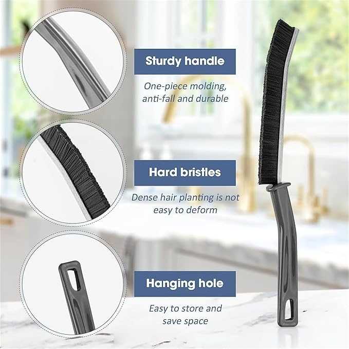 Gap Cleaning Brush (Pack of 2) – Narrow Crevice Tool for Window & Door Tracks