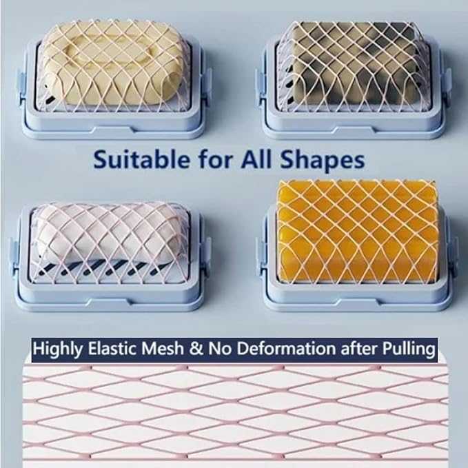 Elastic 2-in-1 Mesh Soap Dish – Fast Foaming & Quick-Dry Soap Saver