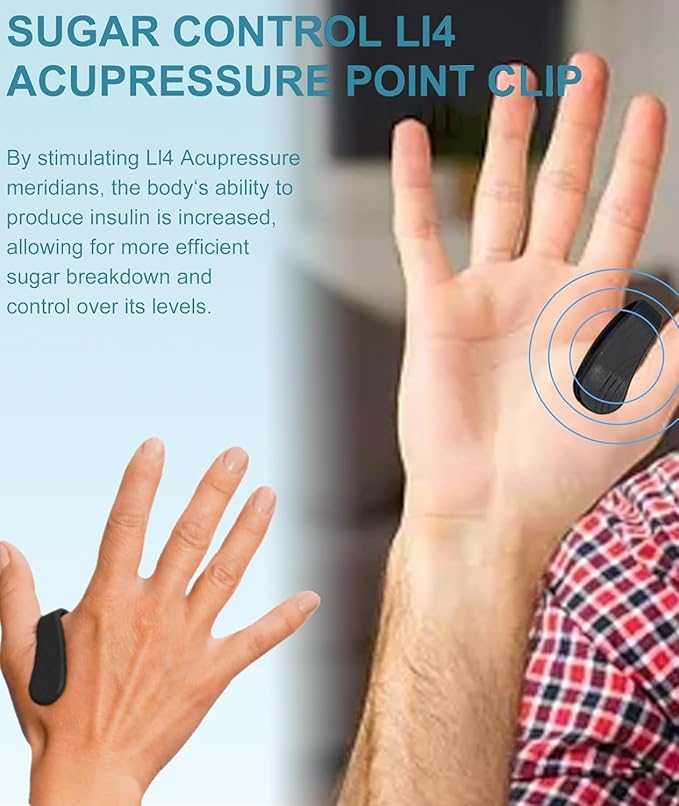 Acupressure Sugar Control Clip – Natural LI4 Point Massage Tool
