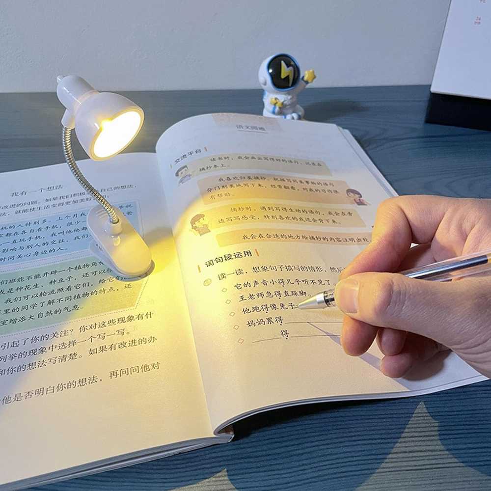 Mini LED Clip Book Light – Portable Night Reading Lamp (Card Packing)