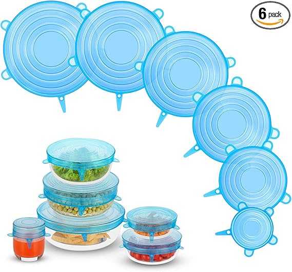 6-Piece Silicone Stretchable Lids – Universal Airtight Food Covers (Mix Color)