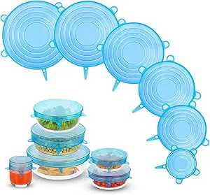 6-Piece Silicone Stretchable Lids – Universal Airtight Food Covers (Mix Color)