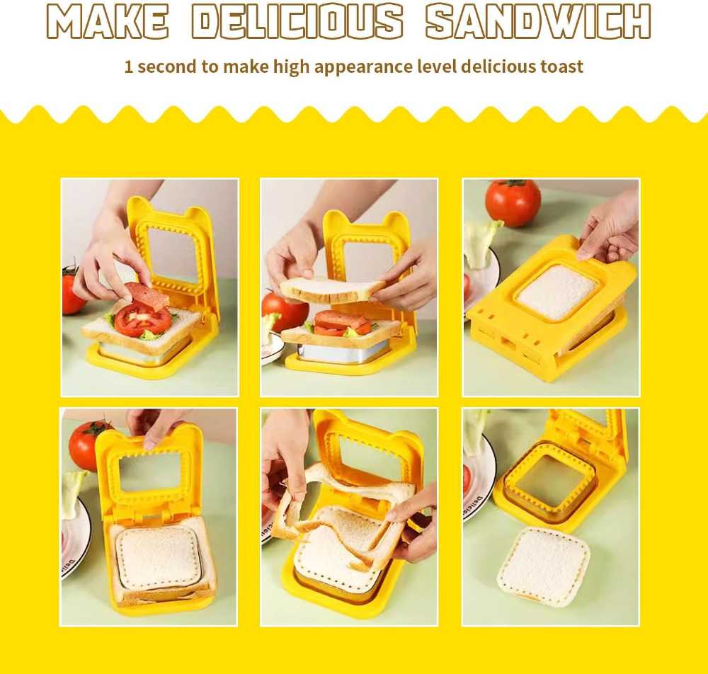 Stainless Steel Sandwich Cutter – DIY Uncrustables Maker & Sealer Mold