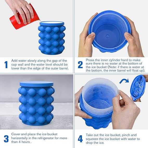 Silicone Ice Bucket, Ice Cube Genie