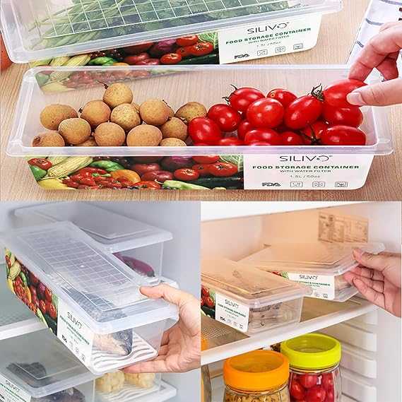 Meat Storage Container – Fresh-Keeping Box with Removable Drain Plate & Lid