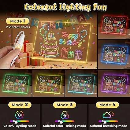 Colorful LED Writing Board – Glowing Fluorescent Drawing Tablet for Kids
