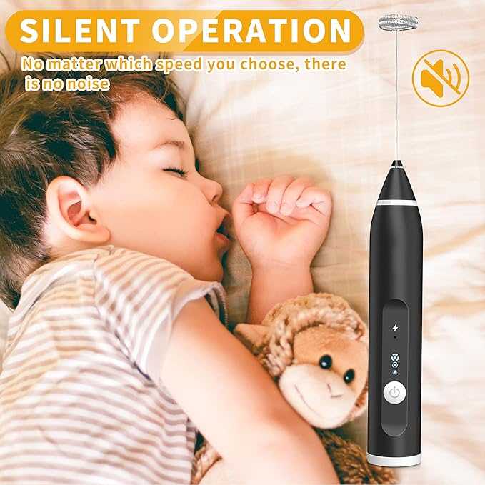 Rechargeable Coffee Beater – 3 Speed Handheld Milk Frother & Egg Whisk