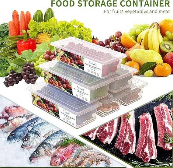 Meat Storage Container – Fresh-Keeping Box with Removable Drain Plate & Lid