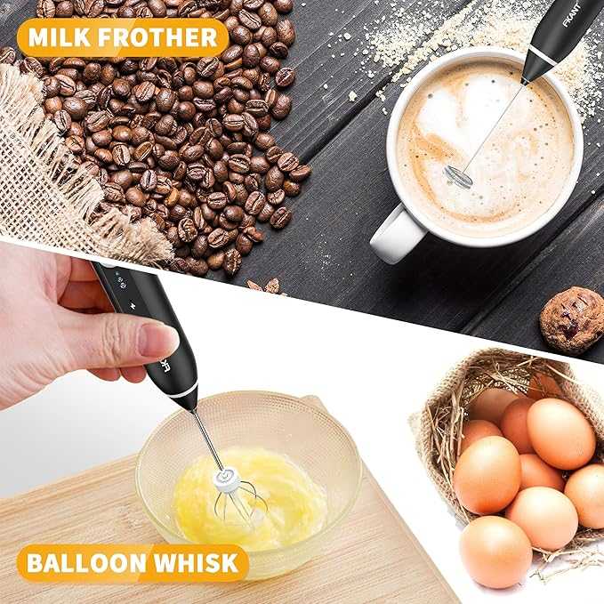 Rechargeable Coffee Beater – 3 Speed Handheld Milk Frother & Egg Whisk