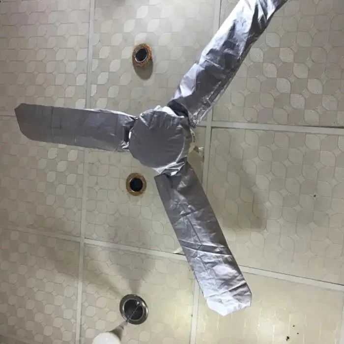  1 Set Ceiling Fan Blade Covers Electric Hanging Fan Dust Protectors Home Fan Blade Sleeves Replacement Indoor Lighting Fans Air