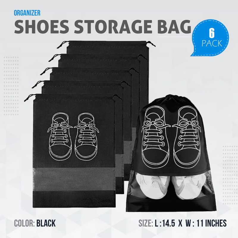 Pack of 6, High Quality Shoes Cover bag , High Quality Travel Shoes Storage