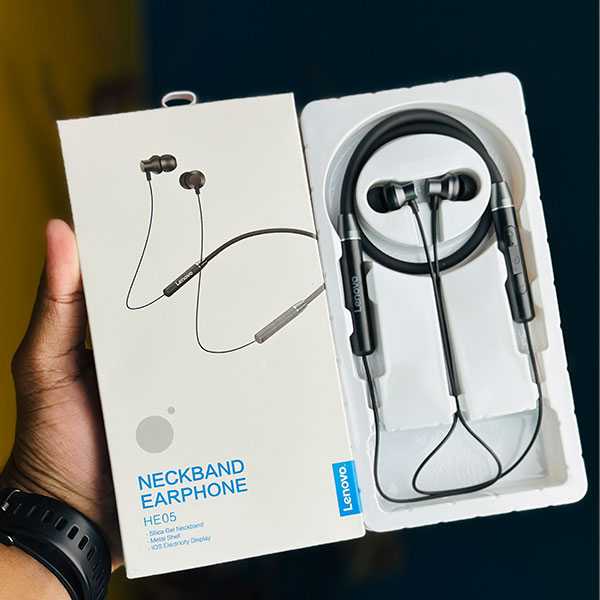 Lenovo HE05 Neckband Bluetooth Headset Black