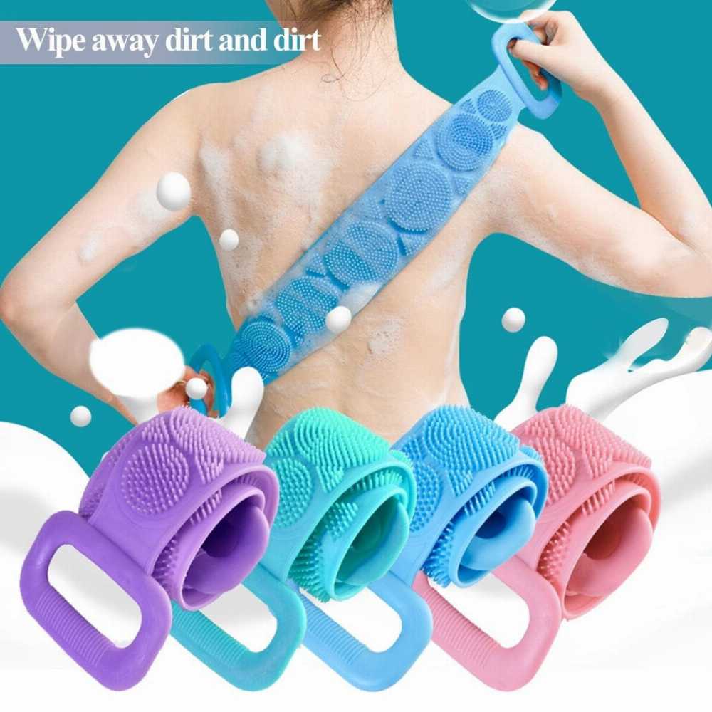 Bath Shower Silicone Body Brush Belt 