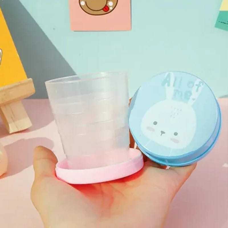Foldable Magic Glass for Kids – Portable Collapsible Travel Cup with Lid
