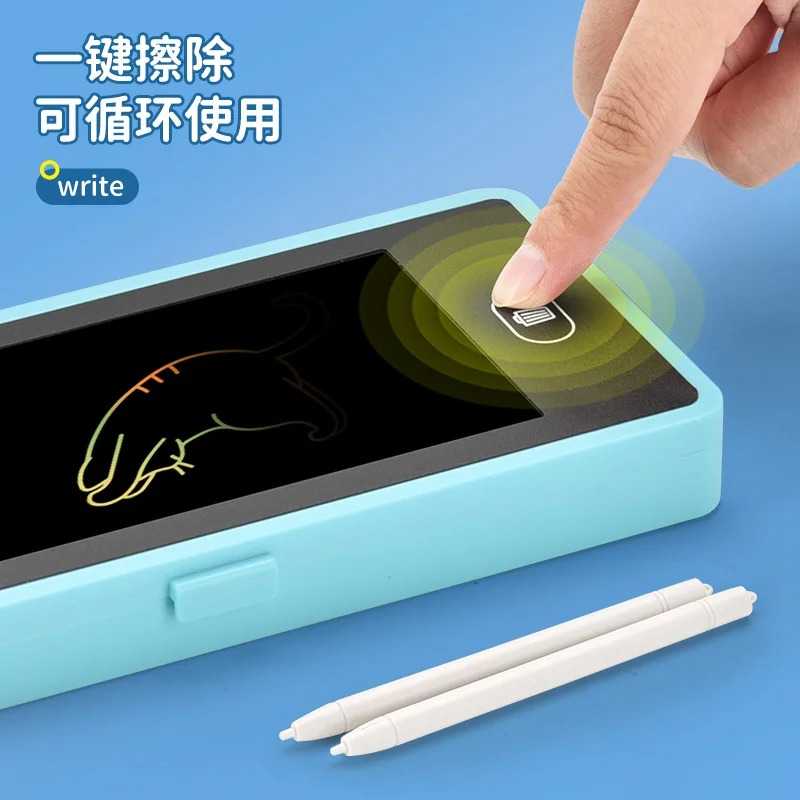 2-in-1 Smart Pencil Box – Multicolor LCD Writing Tablet & Stationery Organizer