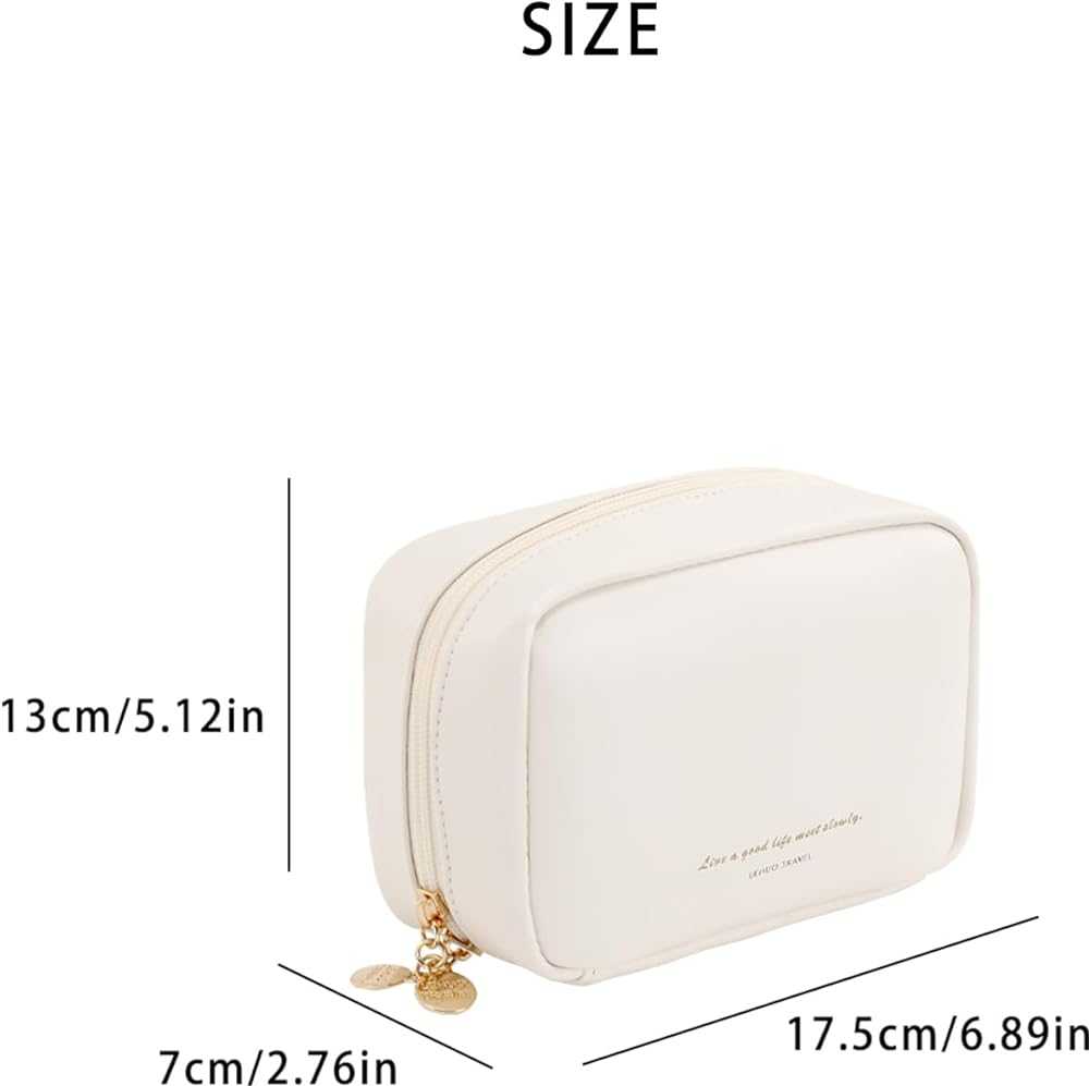 Large Travel Makeup Bag – Waterproof PU Leather Cosmetic Organizer