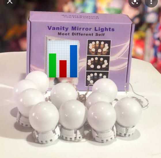 Hollywood Style Vanity Mirror Lights – 10 Dimmable LED Bulbs with 3 Color Modes