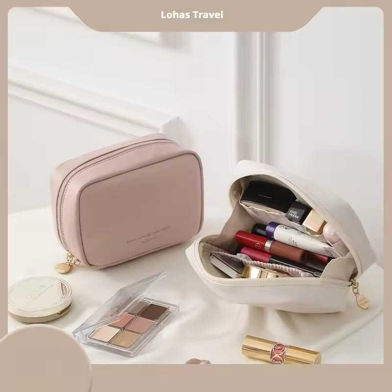 Large Travel Makeup Bag – Waterproof PU Leather Cosmetic Organizer