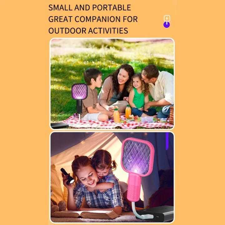 Electric Mosquito Racket – 3000V High Voltage USB Rechargeable Fly Killer