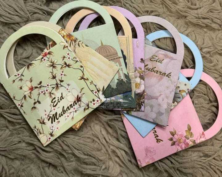 Cute Handbag Style Eidi Envelopes (Pack of 10) – Unique Eid Mubarak Gift Bags