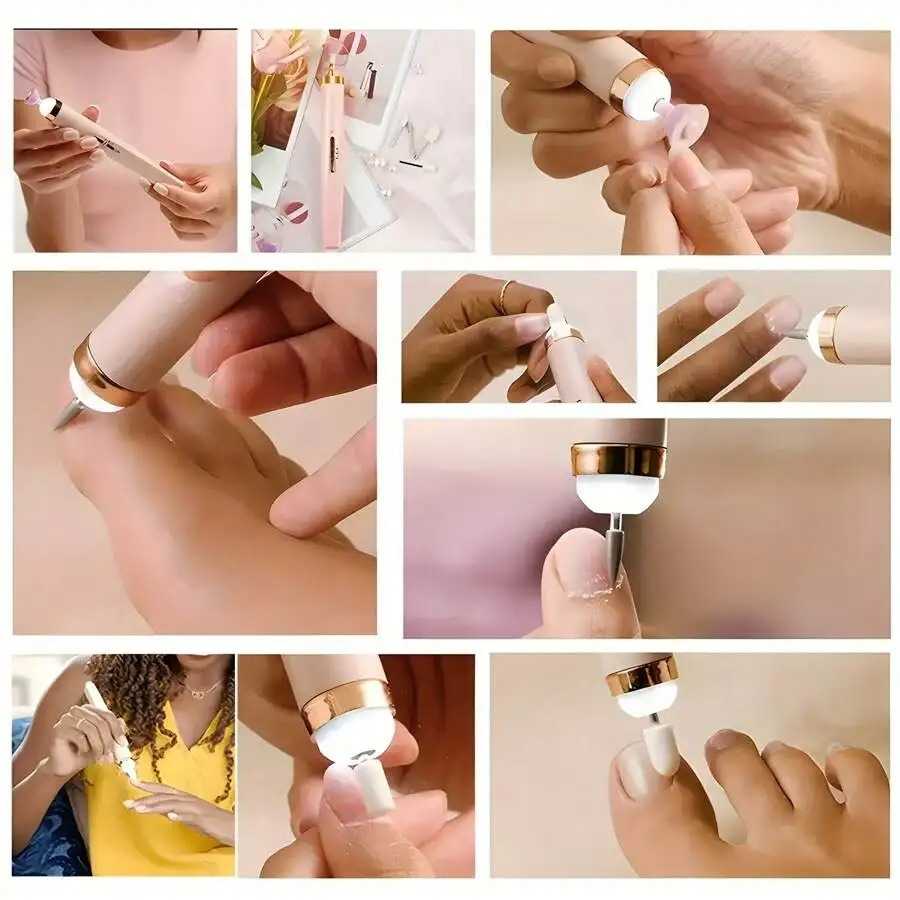Electric Nail File Set Rechargeable Cordless Manicure Kit Portable Nail Grinding Polisher Nail Kit Care Tools 