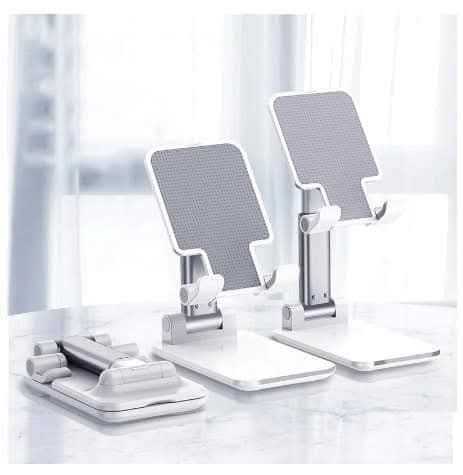 Smart Foldable Mobile Stand – Adjustable Desktop Holder for iPhone & Android