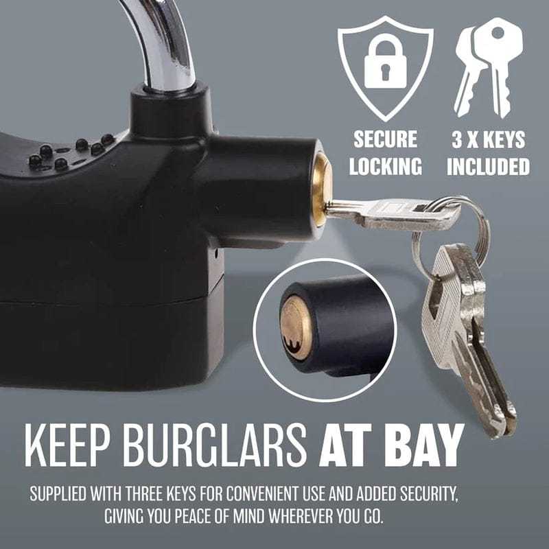 Anti-Theft Alarm Lock – 110dB Siren Heavy Duty Security Padlock