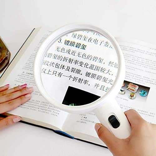Portable Handheld Reading Magnifier – 5XHD Plastic Magnifying Glass With LED Lights