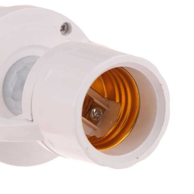 Smart Motion Sensor Light Bulb Holder E27 Socket With PIR Induction Sensor Adapter Lamp Base Converter Automatic LED Switch