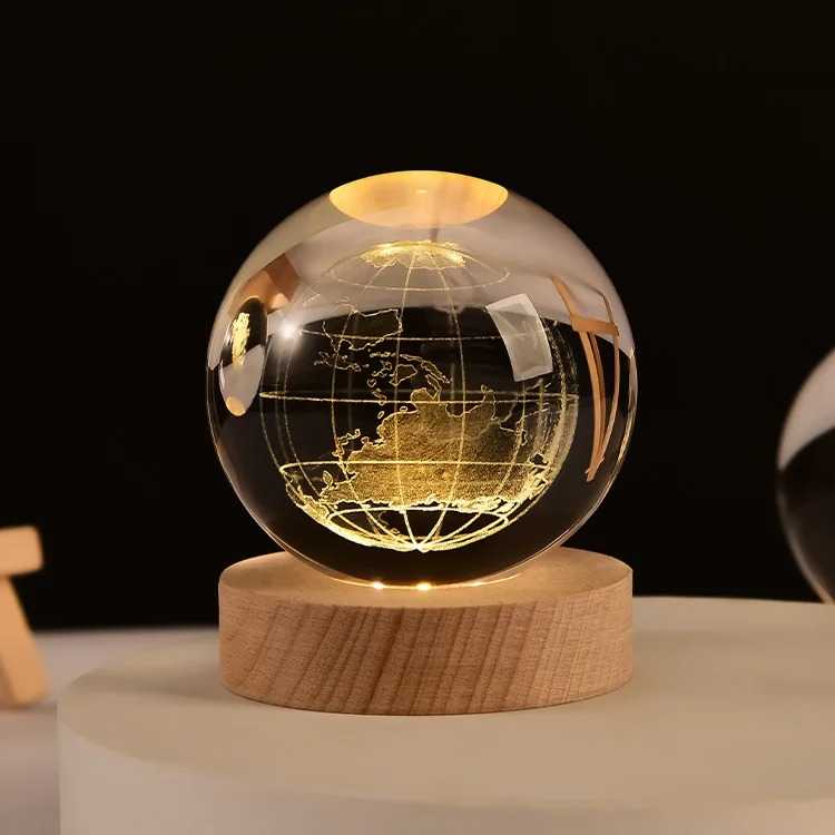 3D Crystal Ball,Night Light,Love Crystal Lamp
