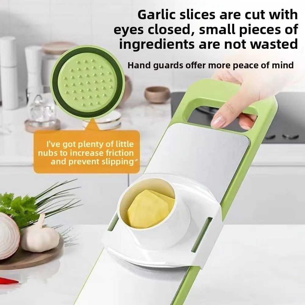 Multi-functional Home Kitchen Slice Cutter No Hands Required Vegetable Slicer Dicer Shredder Storage Organizer Tool