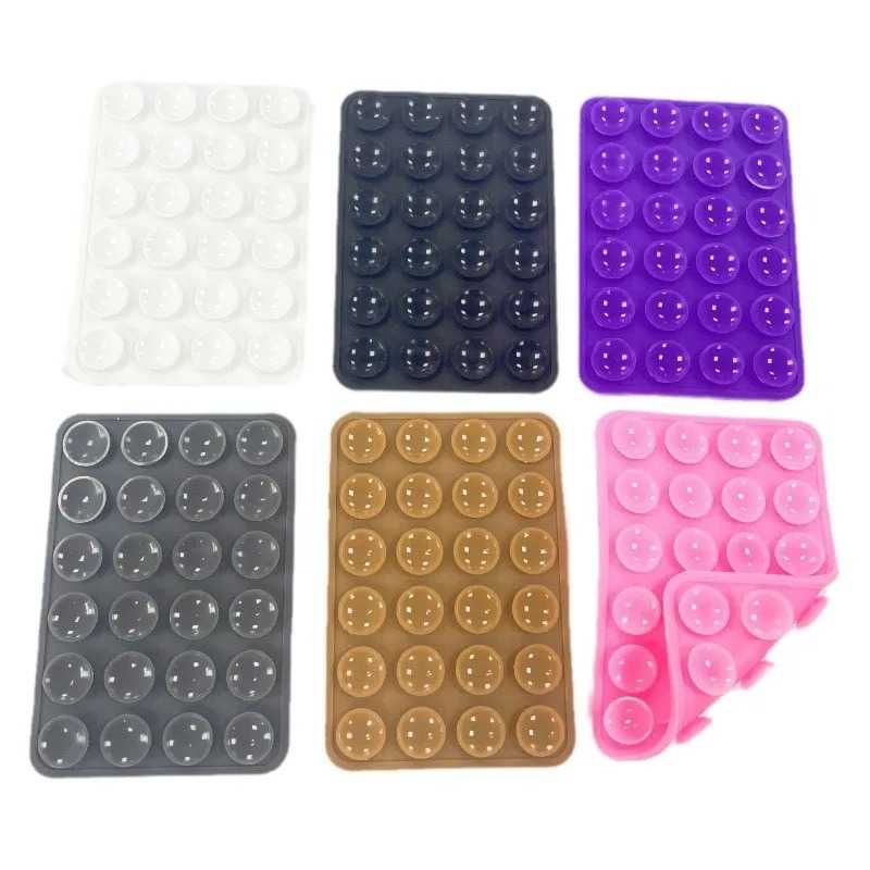 Silicone Suction Pad Double Sided For Mobile Phone Fixture Suction Cup Backed Adhesive Silicone Rubber Sucker Pad For Fixing