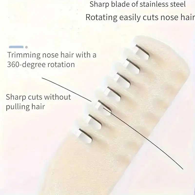 Pack of 2 Nose Hair Remover 360 Rotating Nasal Clippers Nose Hair Trimmer for Women Men Manual Nose Hair Trimme