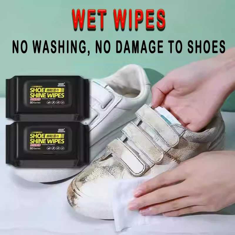  Shoe Cleaning Wipe Portable Express Shoes Shine Cleaning Tool Shoe Shine Clothcleaning Accessories for Home