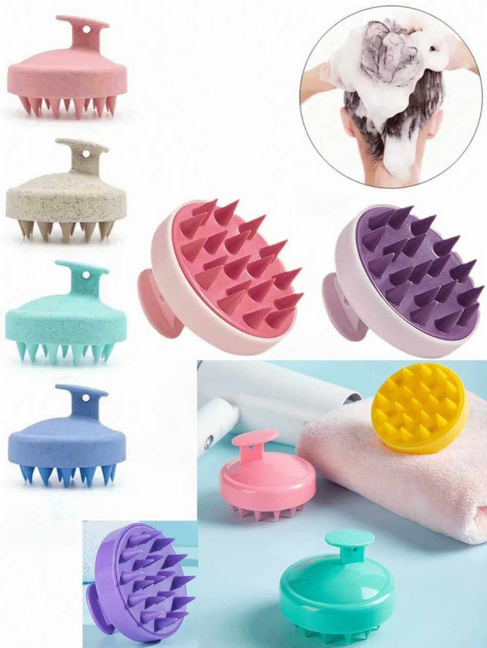 1PC Silicone Scalp Massager Hair Washing Brush,