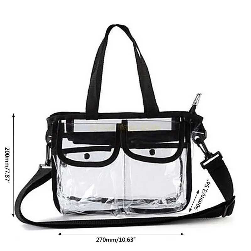 Clear Cross-Body Shoulder Bag,Toiletry Organizer Wash Bag -NFL Stadium Approved Purse
