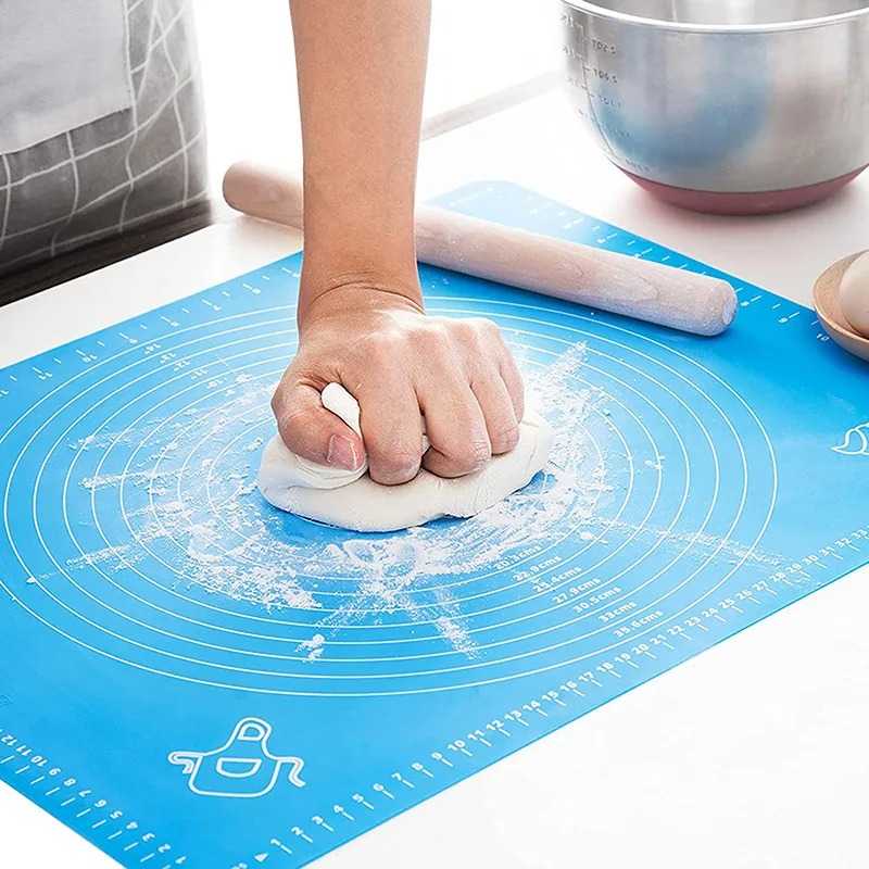  Silicone Baking Mat Kneading Dough Mat Pizza Cake Sheet Liner Kitchen Cooking Grill Gadgets Bakeware Table Mats Pad Pastry Tools