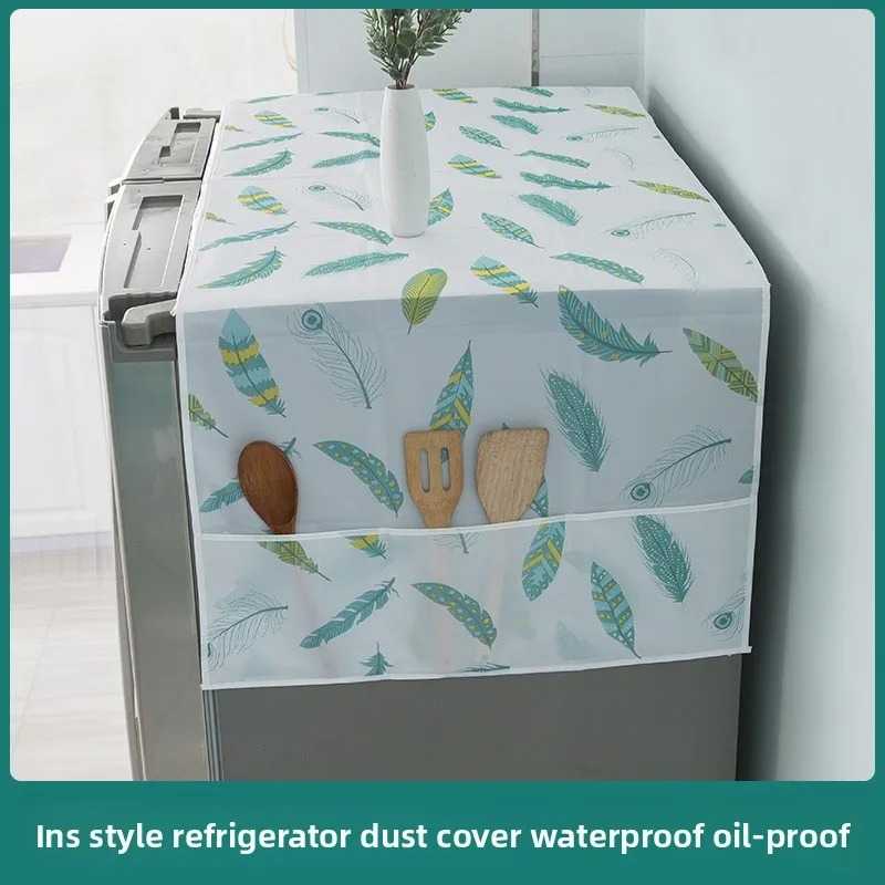 Multifunctional Refrigerator Dust Cover Living Room Household Waterproof Oil Storage Hanging Bag Dust Cloth