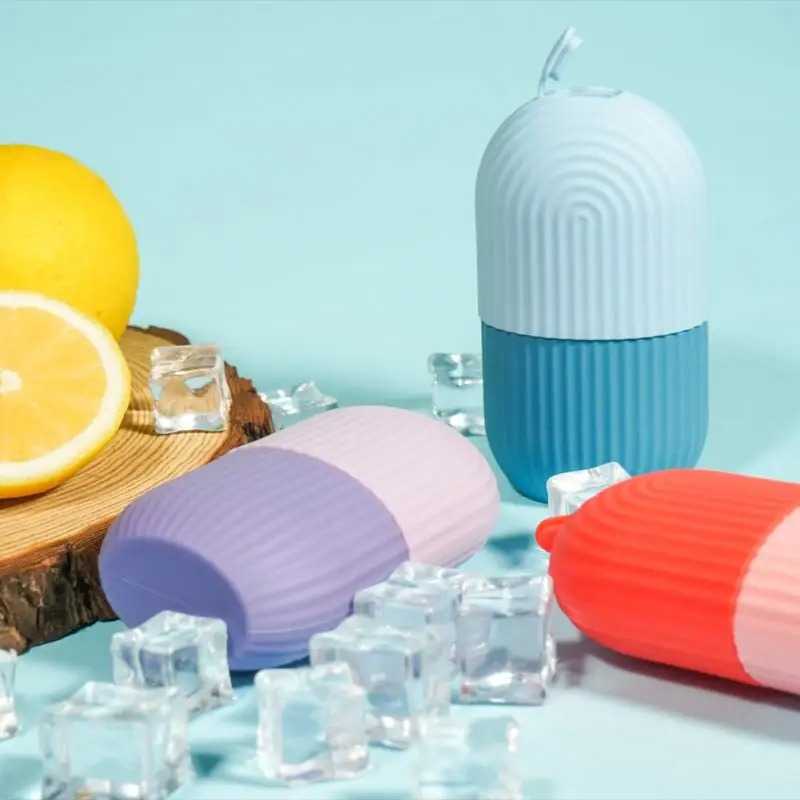 Silicone Cube Tray Shape Face Facial Ice Roller Massage