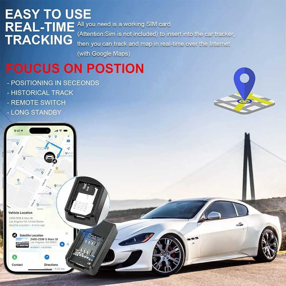 GPS Tracker for Vehicles Anti-Lost GPS Tracking Device, Full Global Coverage Long Standby for Vehicle Car Person Location