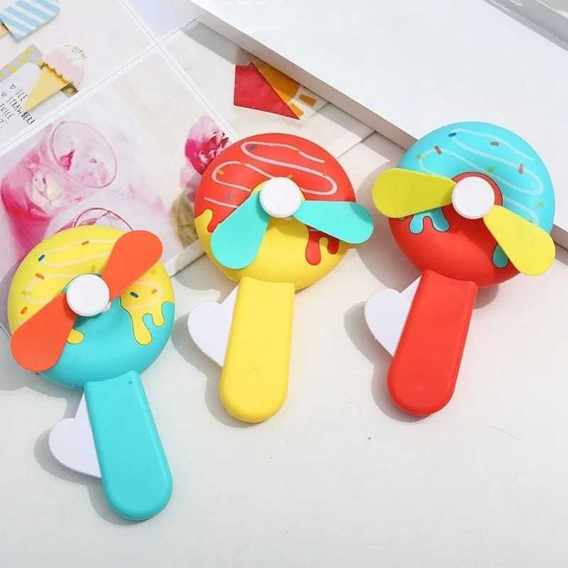 Donut Style Hand Press Fan for Kids | Manual Mini Cooling Toy