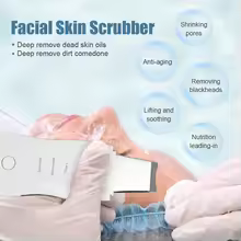 Deep Vibrate Skin Scrubber Facial Cleaner Shovel Spatula Not Ultrasonic Face ScrubberPeeling Blackhead Remover Facial